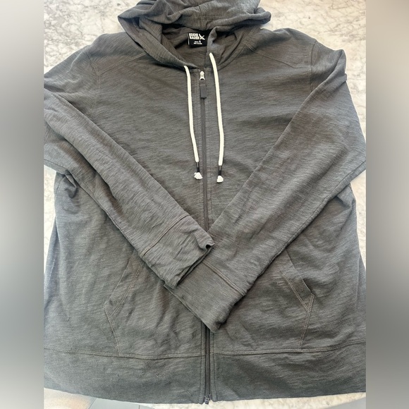 Eddie Bauer Cotton Dark Gray Zip-Up Hoodie - Picture 5 of 8